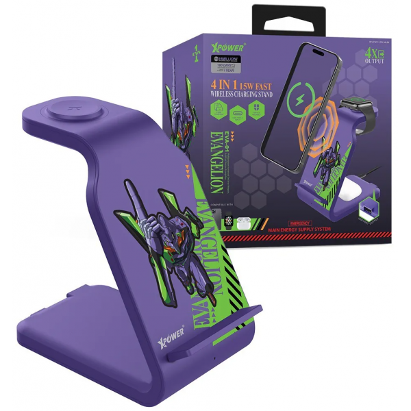 XPower WLS6 4合1多功能無線充電板 (EVA初號機)